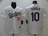 Dodgers 10 Justin Turner White Nike 2021 Gold Program Cool Base Jerseys,baseball caps,new era cap wholesale,wholesale hats